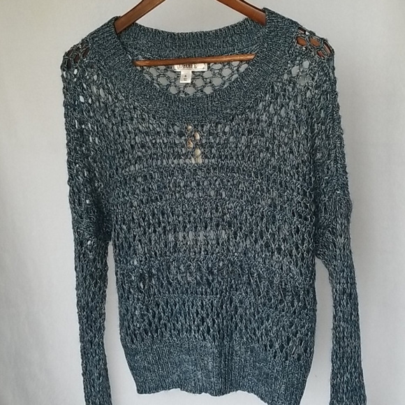 Decree Sweaters - Decree Blue Marl Knit Sweater